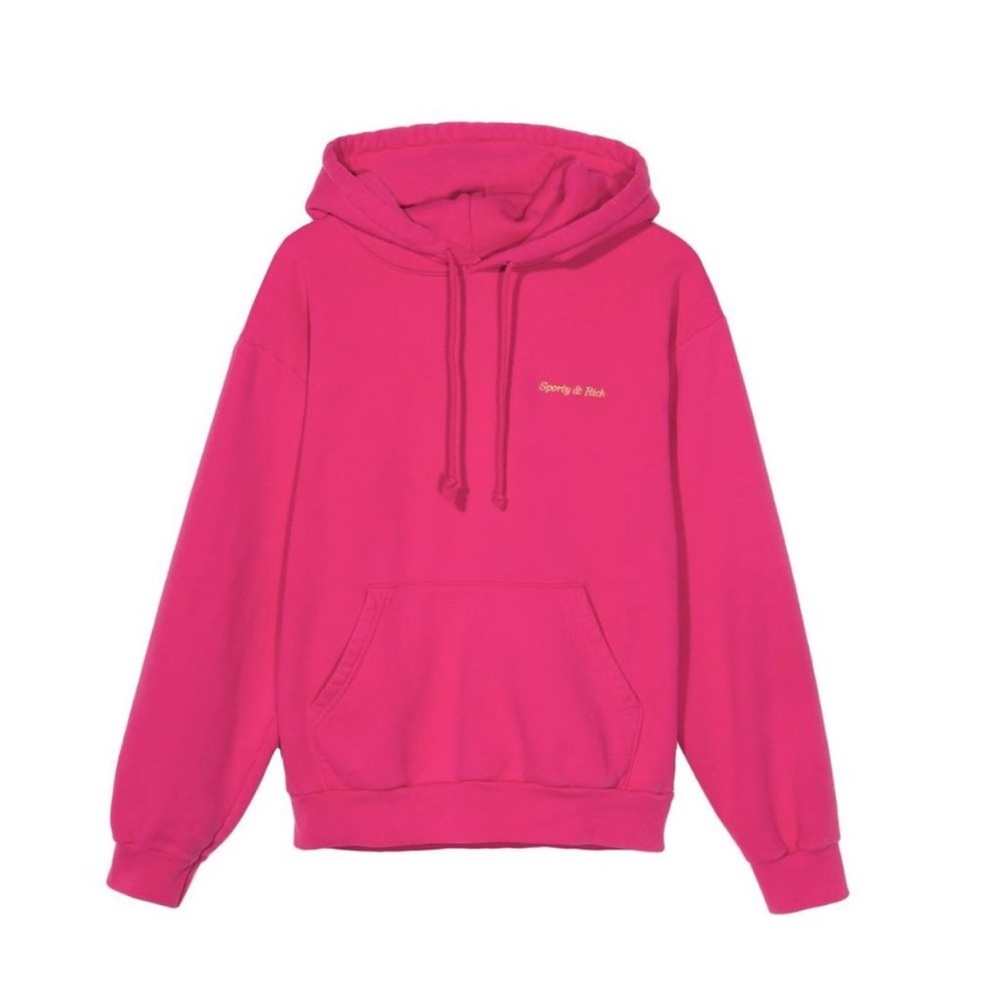 SPORTY & RICH  Classic Logo Hoodie - Pink